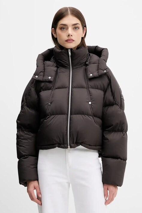 Péřová bunda MOOSE KNUCKLES hnědá barva, zimní, M35LJ130