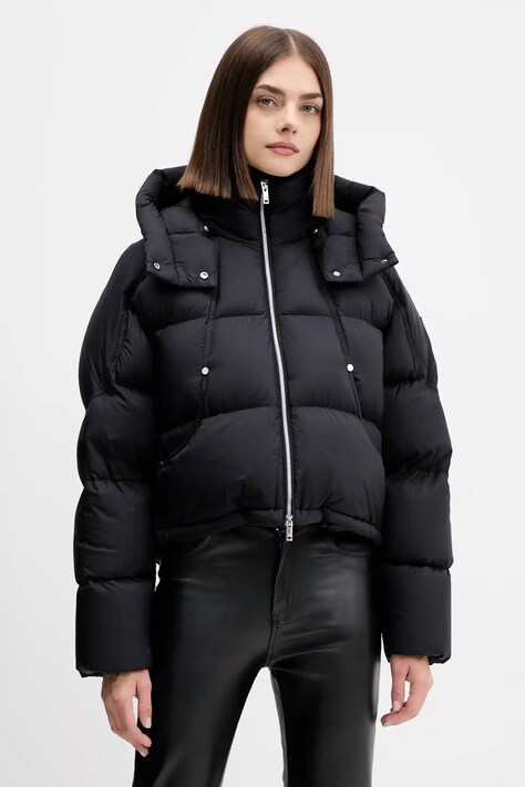 Péřová bunda MOOSE KNUCKLES černá barva, zimní, M35LJ130