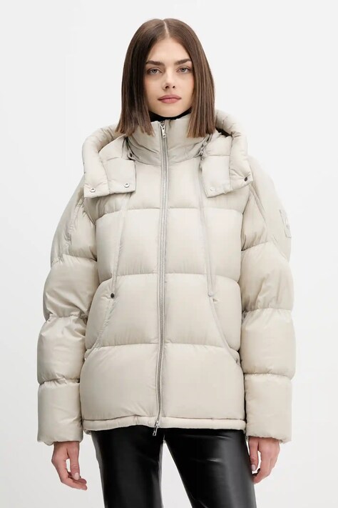 Péřová bunda MOOSE KNUCKLES béžová barva, zimní, M35LJ149