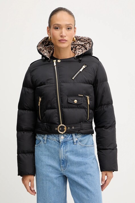 Just Cavalli kurtka kolor czarny zimowa 79PAS421 CQUD9