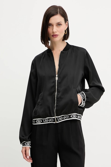 Liu Jo bluză culoarea negru, uni, TF5191.T004A