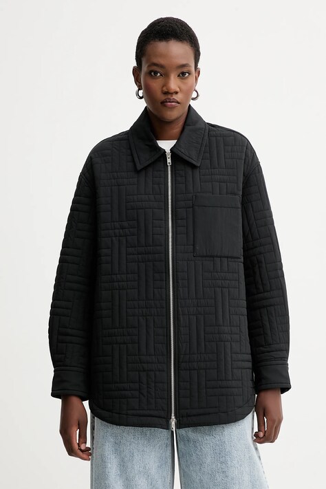 Яке Kenzo в черно преходен модел с уголемена кройка FF62BL2399NN