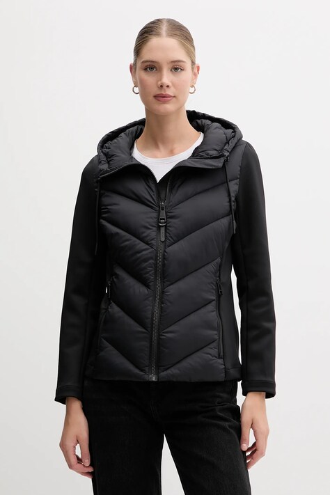 Dkny kurtka kolor czarny przejściowa DLEMPR06