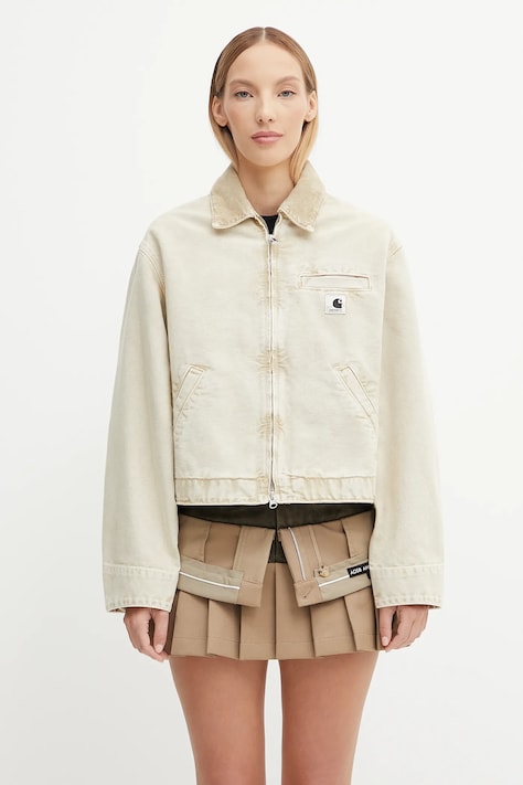 Carhartt WIP jachetă de bumbac W' Emery culoarea bej, de tranziție, I035570.0ME5F