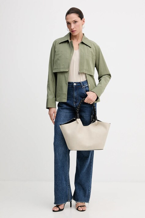 Sisley куртка жіноча з бавовною — AW25-KUD0LM, зелений — фото 2