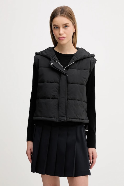 Sisley bezrękawnik kolor czarny zimowy 6MGCW800W