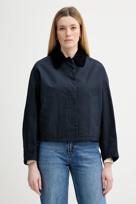 Бавовняна куртка A.P.C. Veste Becca колір синій демісезонна oversize COHIL.F02990