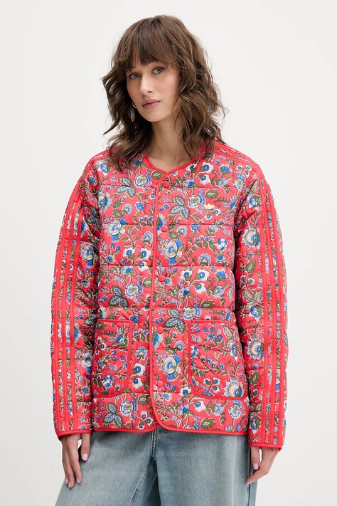 adidas Originals kurtka Liberty kolor pomarańczowy przejściowa oversize JW5198