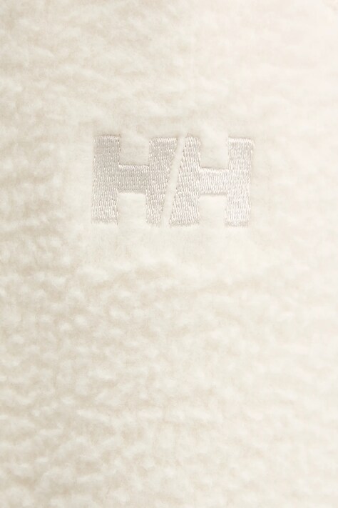 Helly Hansen bluza polarowa MAUD PILE kolor beżowy z kapturem gładka 54623