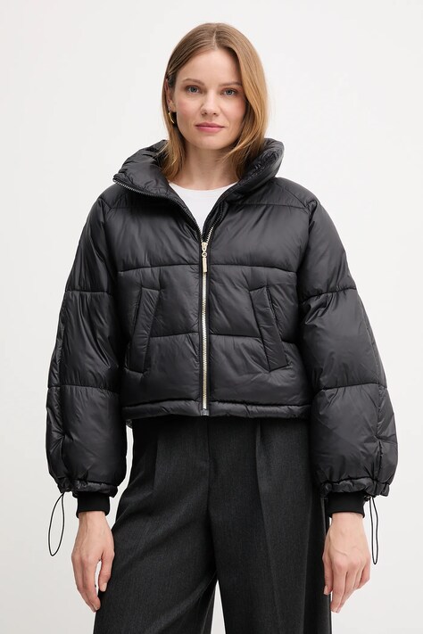 Gaudi kurtka kolor czarny zimowa oversize 521BD35012