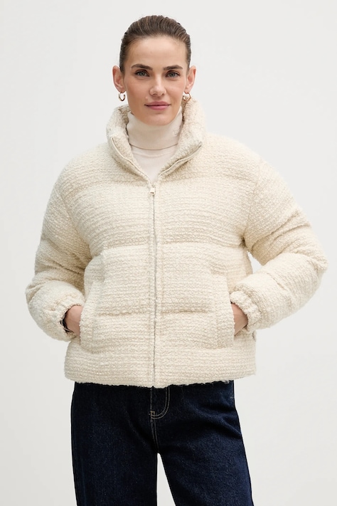 Bunda s příměsí vlny MC2 Saint Barth béžová barva, zimní, MDY0002