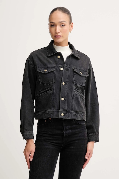 Τζιν μπουφάν Pepe Jeans χρώμα: μαύρο, PL40243329W0