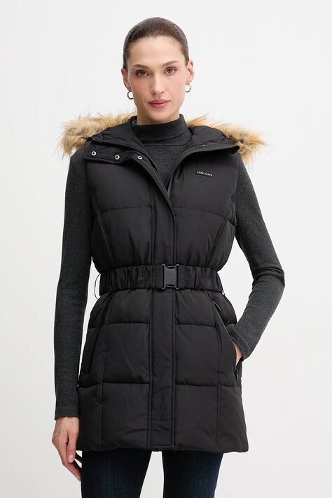 Pepe Jeans bezrękawnik puchowy kolor czarny zimowy PL4024335
