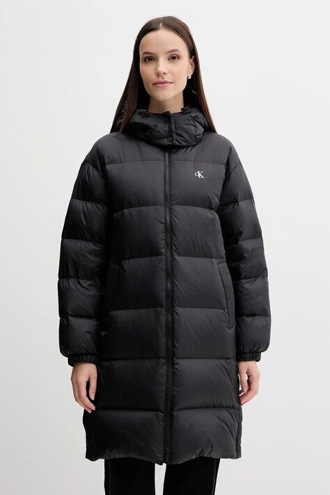 Calvin Klein Jeans kurtka puchowa kolor czarny zimowa LV047D502G