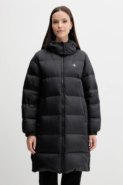 Calvin Klein Jeans kurtka puchowa kolor czarny zimowa LV047D502G