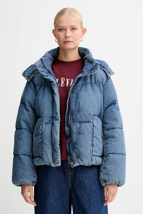 Páperová bunda Levi's modrá farba, zimná, 003MD