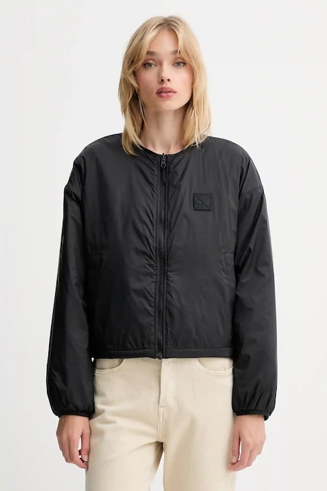 Calvin Klein Jeans kifordítható dzseki fekete, átmeneti, oversize, LV044D511G