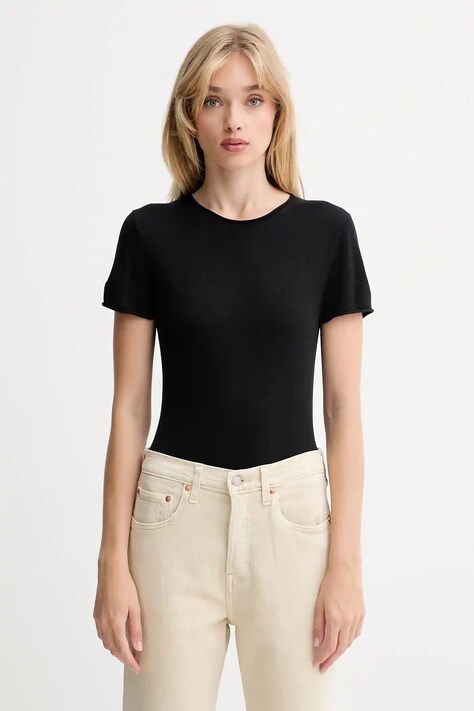 Oboustranná bunda Calvin Klein Jeans černá barva, přechodná, oversize, LV044D511G