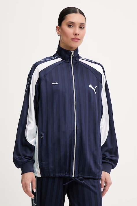 Puma Μπλούζα με κουμπιά γυναικεία PUMA x GUIZIO σκούρα μπλε 632558