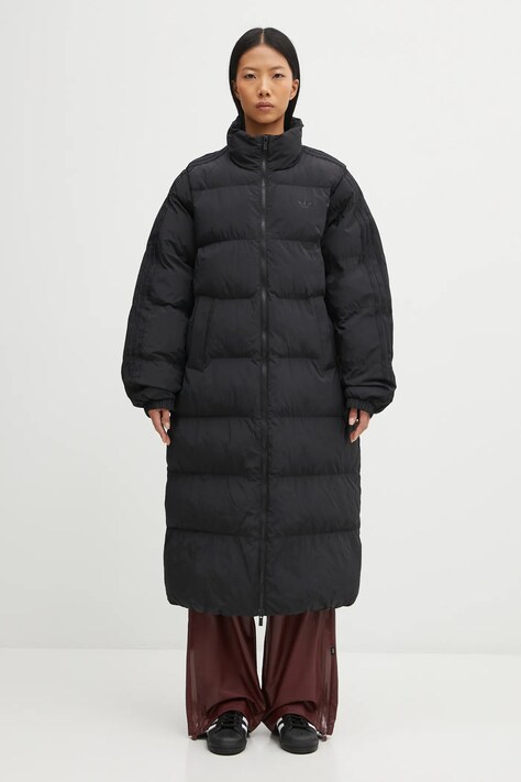Μπουφάν adidas Originals Long Puffer χρώμα: μαύρο, JX2957