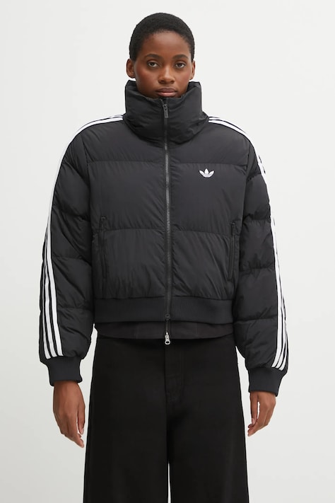 Μπουφάν adidas Originals Cropped Puffer χρώμα: μαύρο, JX2970