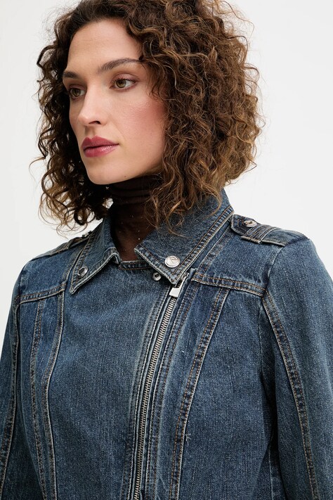 Джинсова куртка Morgan — AW25-KUD0WT, блакитний — фото 4