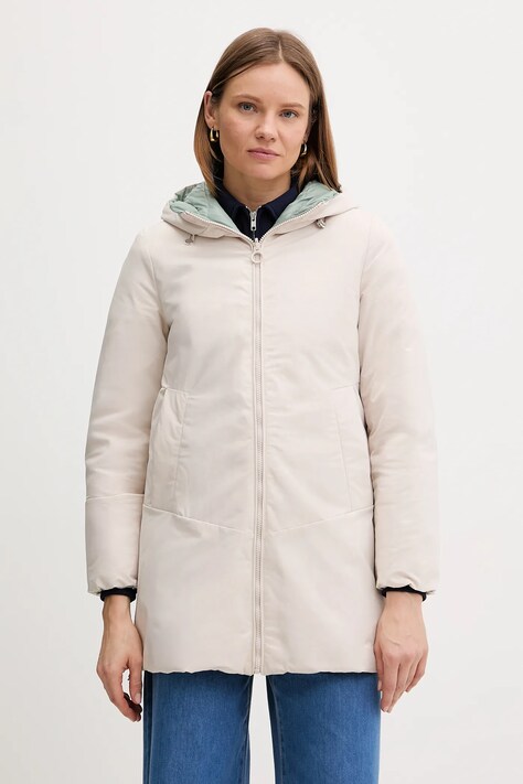 Geox geacă cu două fețe SPHERICA culoarea bej, de tranziție, W5628A TC191