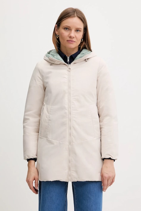 Geox geacă cu două fețe SPHERICA culoarea bej, de tranziție, W5628A TC191