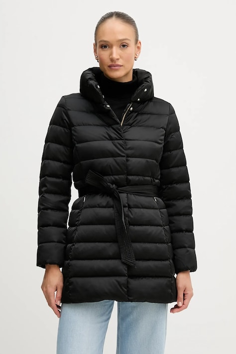 Geox kurtka puchowa BETTANIE kolor czarny przejściowa W5626N T3122