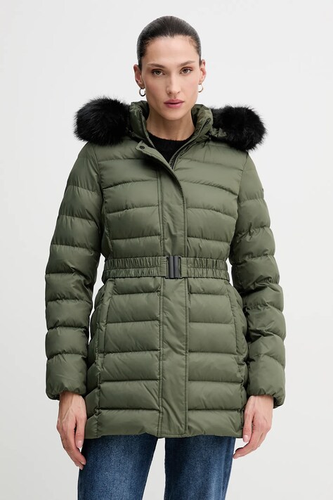 Geox geacă de puf CATRIA culoarea verde, de iarnă, W5626G T3152