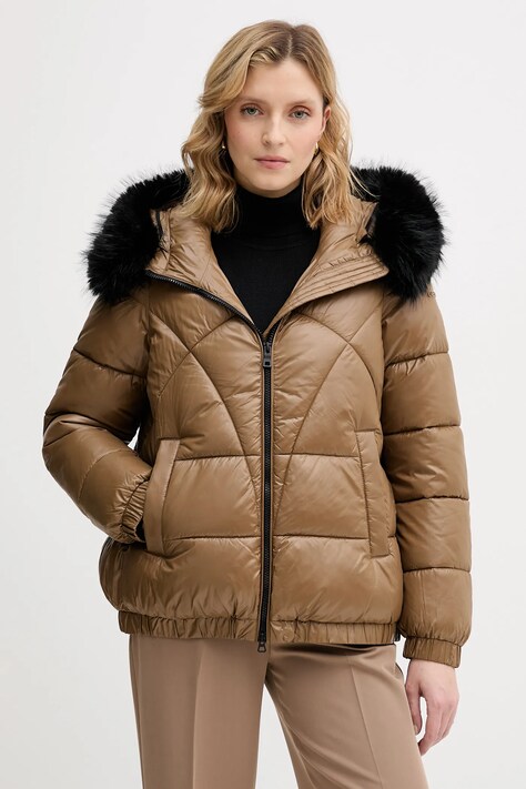 Geox kurtka BACKSIE kolor brązowy zimowa W5628S T3121