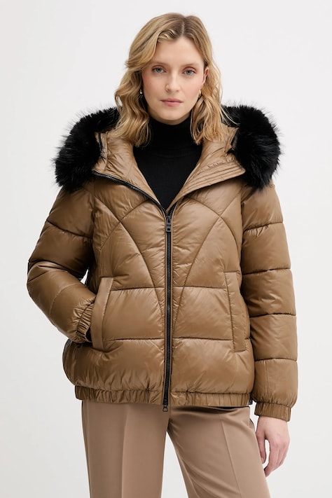 Geox kurtka BACKSIE kolor brązowy zimowa W5628S T3121