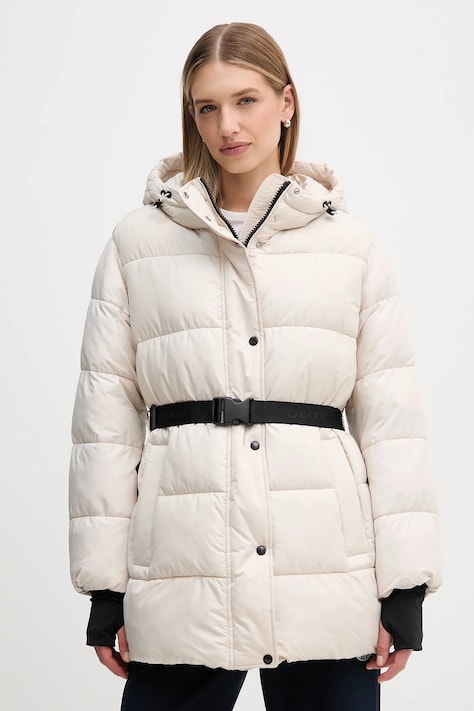 Bunda Geox SPHERICA béžová barva, zimní, W5628K T3273