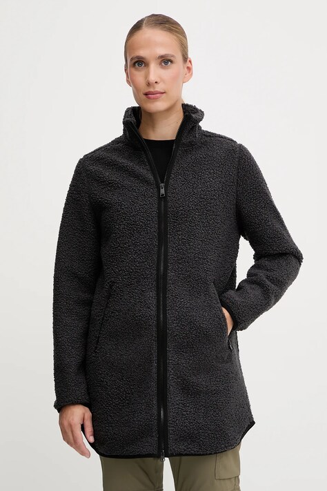 Флісова кофта Jack Wolfskin HIGH CURL колір чорний однотонна A65074