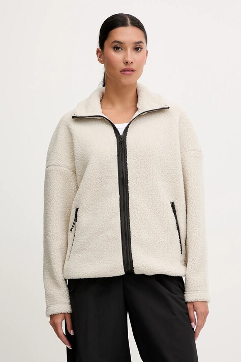 Jack Wolfskin bluza polarowa STONE LITE kolor beżowy gładka A65072