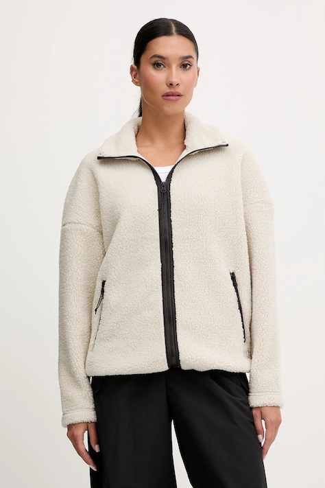 Jack Wolfskin hanorac fleece STONE LITE culoarea bej, uni, A65072