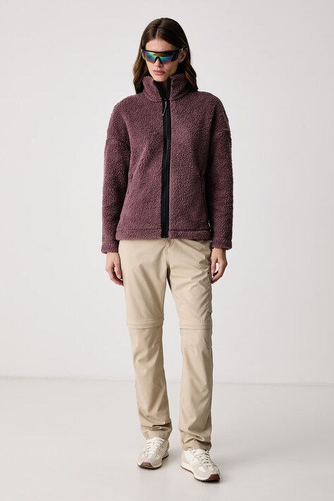 Jack Wolfskin Bluza rozpinana damska polarowa STONE LITE fioletowa A65072