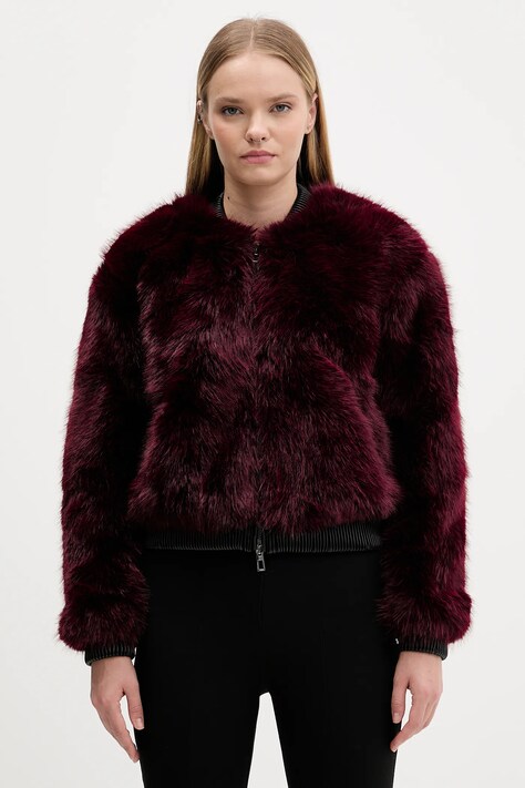 Desigual kurtka bomber RASPBERRY kolor bordowy przejściowa 25WWEW67