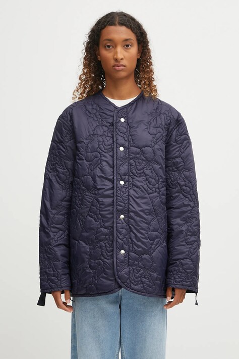 Fiorucci jacket Nylon Kissing Angels Quilted Liner navy blue color W02FPOJA442NY01BL05