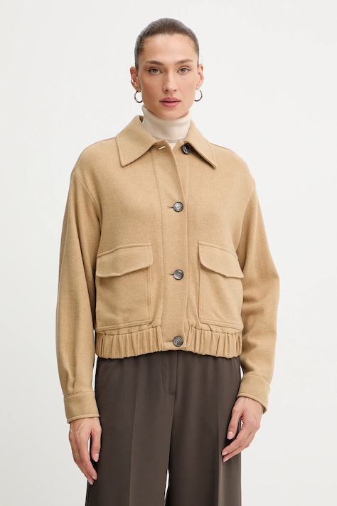 Bunda s prímesou vlny Marella Emme by Marella hnedá farba, prechodná, 2525906081200