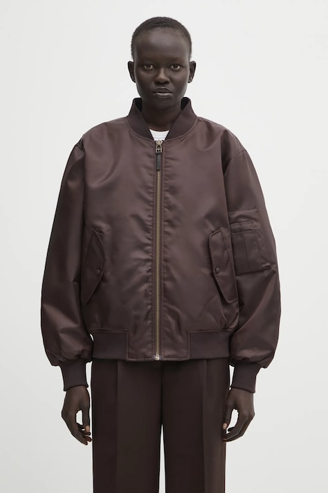 Куртка-бомбер Anine Bing leon колір коричневий демісезонна A.01.11853