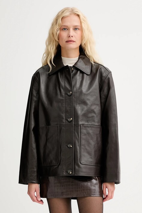 Rag & Bone giacca in pelle colore marrone RA8A25F0MLA