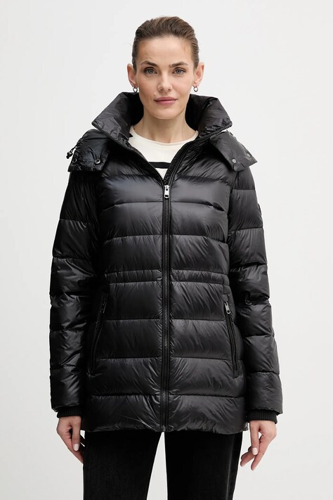 Tommy Hilfiger kurtka puchowa kolor czarny przejściowa WW0WW47355