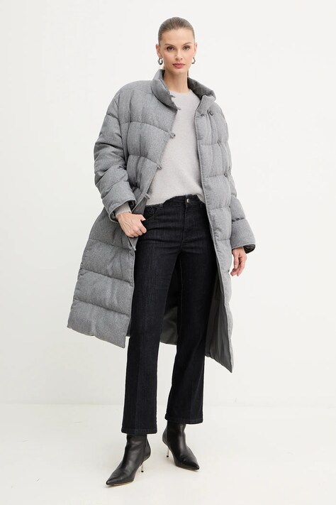 Двостороння куртка з домішкою вовни BOSS Pashiza — AW25-KUD136, сірий — фото 2