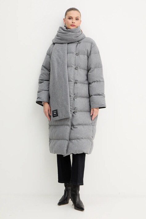Двостороння куртка з домішкою вовни BOSS Pashiza — AW25-KUD136, сірий — фото 6