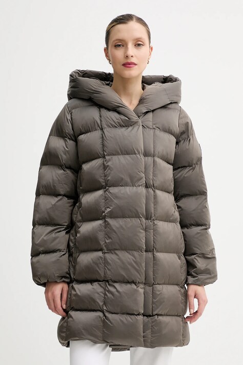 Calvin Klein kurtka kolor brązowy zimowa oversize LV044D541G