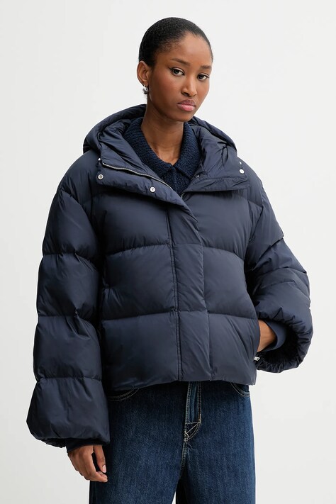 Calvin Klein kurtka puchowa kolor granatowy zimowa oversize LV044D525G
