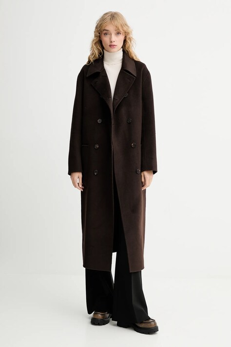 Filippa K palton de lână culoarea maro, 31610
