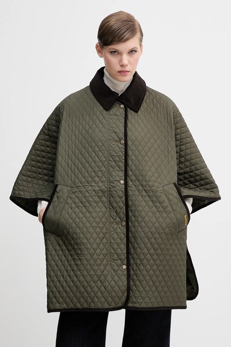 Pončo Barbour OAKHAM boja: zelena, za prijelazno razdoblje, oversize, LQU1857