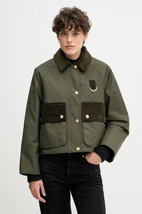 Barbour kurtka PHOEBE kolor zielony przejściowa oversize LCA0371